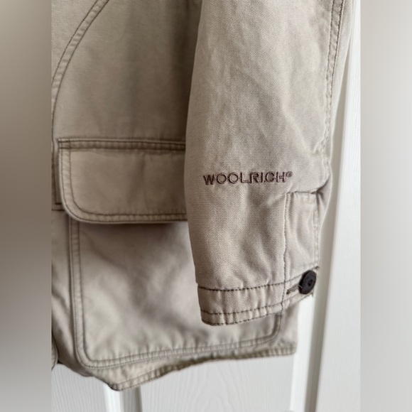 Woolrich Canvas Field Jacket | Fleece Lined | Leather Collar | Women’s M - Picture 2 of 10